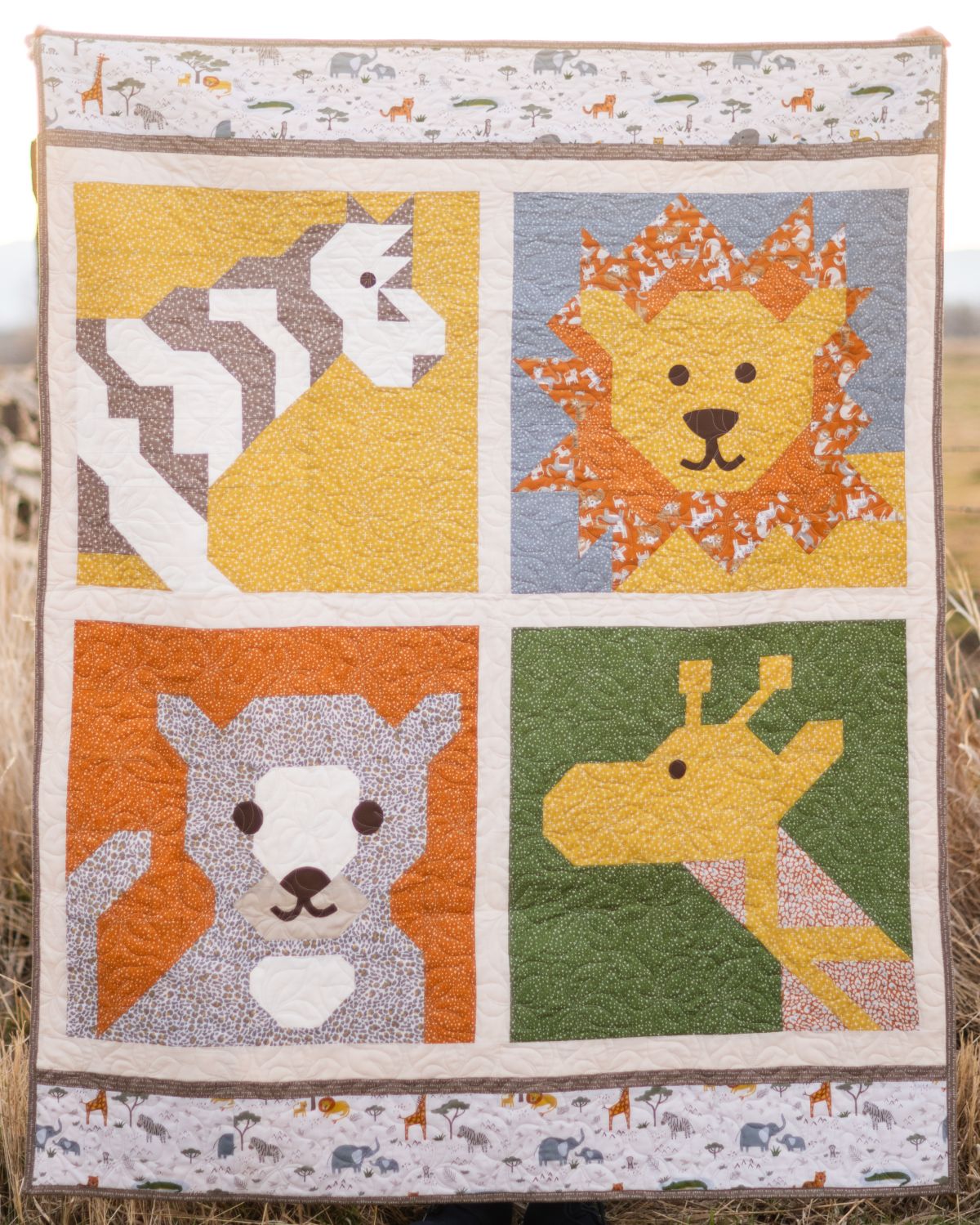 Leo & Savannah — Safari on the Savannah Quilt Kit (54" x 68")