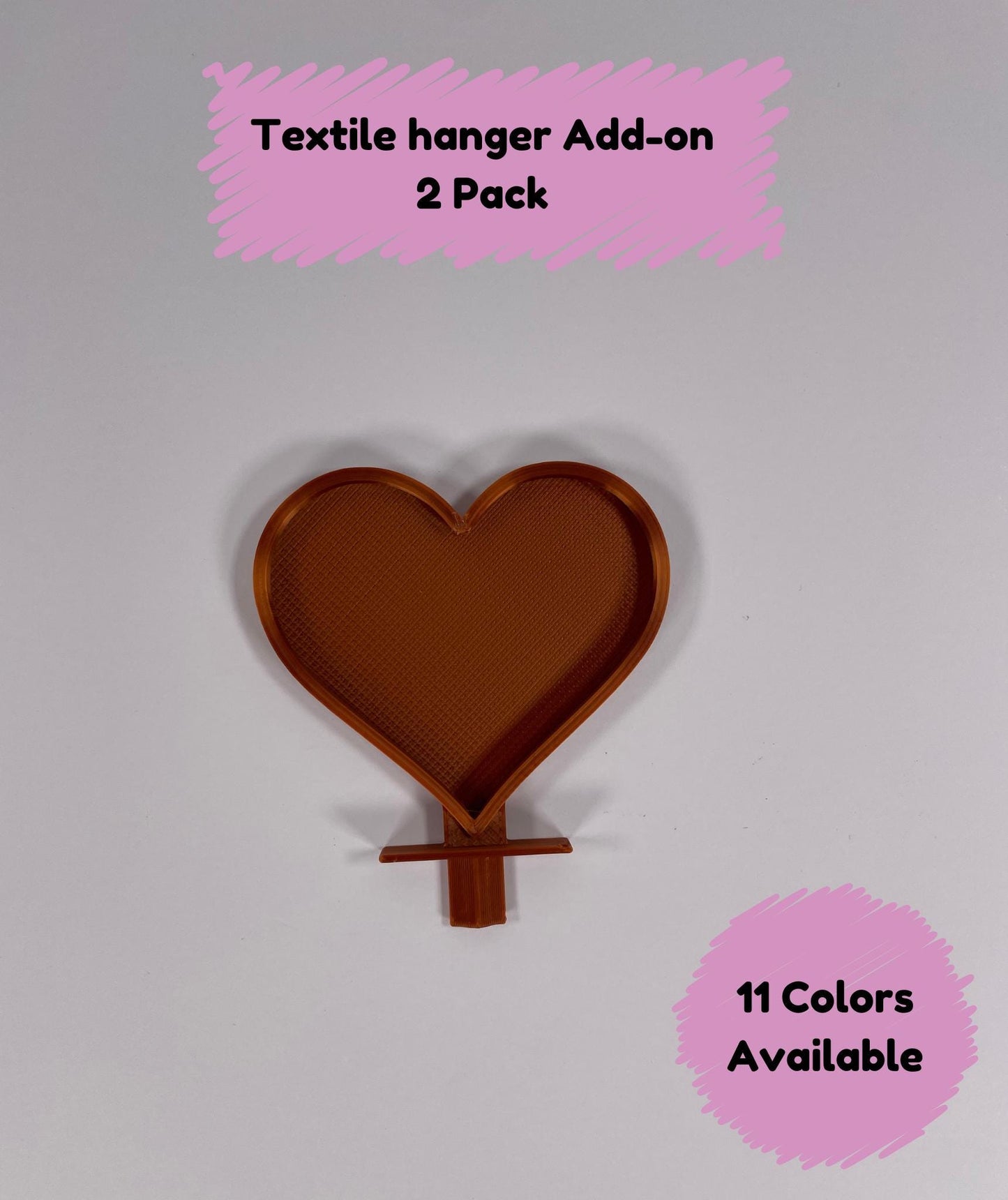Heart Textile Hanger Addon - 2 Pack