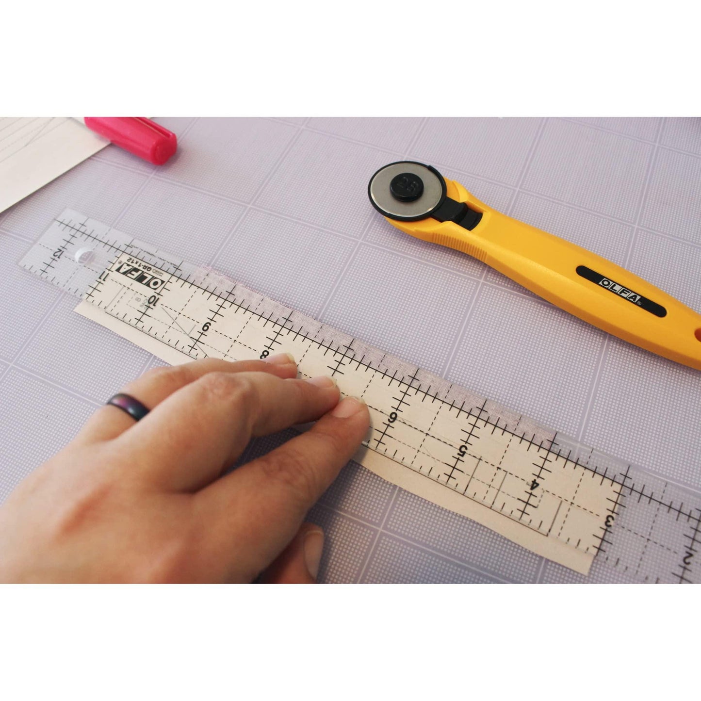 Frosted Acrylic Olfa Ruler 1 x 12 - The Companion