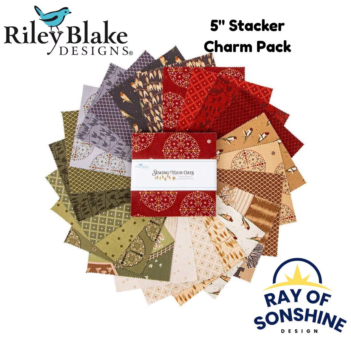 Sewing Your Oats Charm Pack 5" Stacker Bundle - Riley Blake Designs - 42 piece Precut