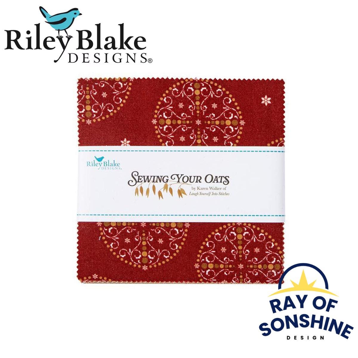 Sewing Your Oats Charm Pack 5" Stacker Bundle - Riley Blake Designs - 42 piece Precut