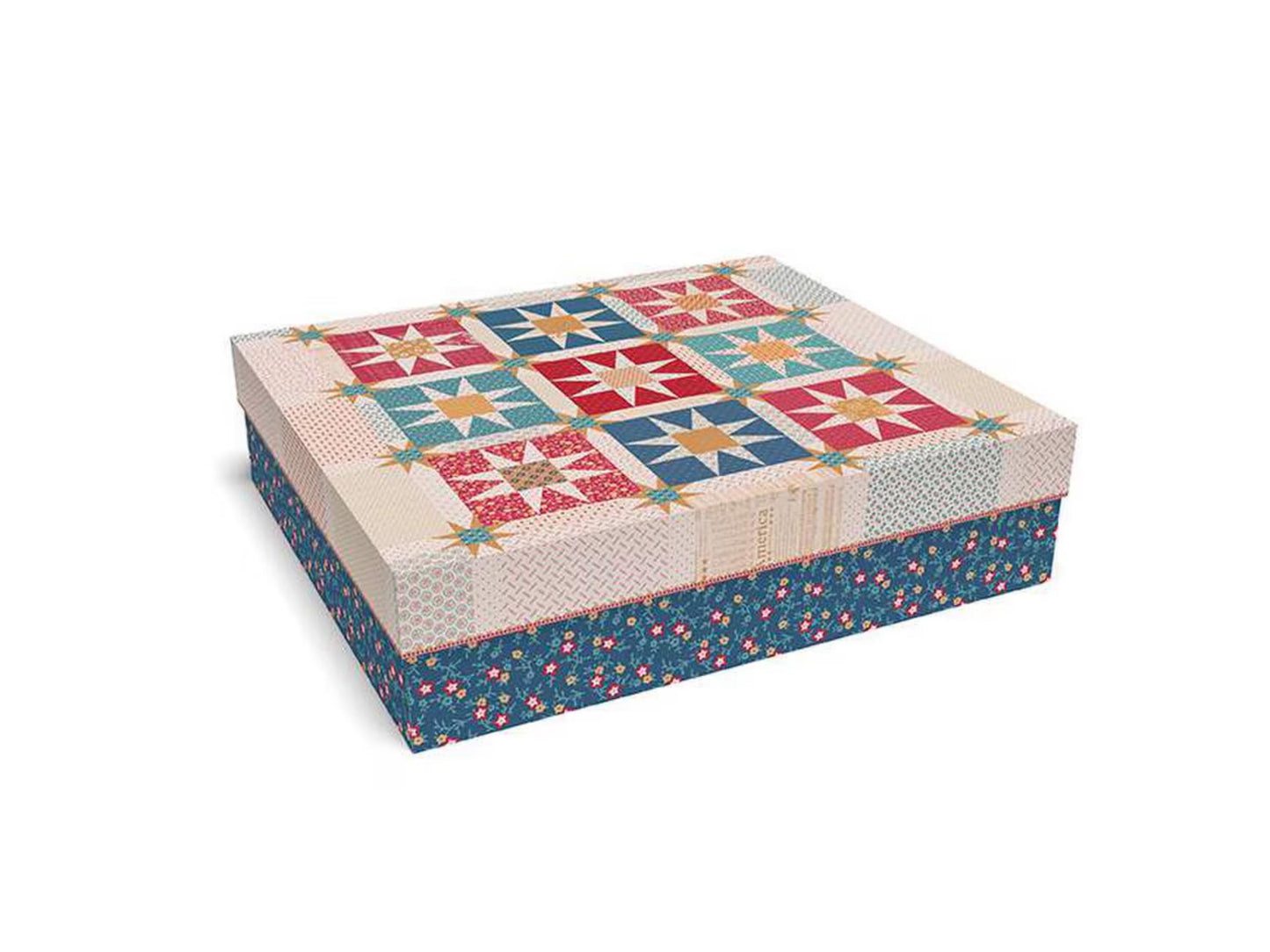Americana Spacious Skies Quilt Kit includes pattern, Slim-Side Cute Cuts™ Rulers, and fabric for quilt top and binding. Backing not included