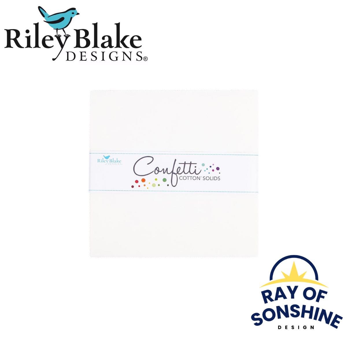 Confetti Cotton™ White 10" Stacker - 42 Pcs. - Riley Blake - 10-120-COTTON-42- Layer Cake