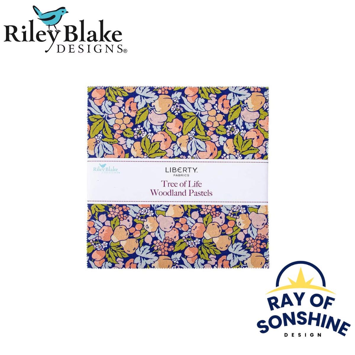 Liberty Tree of Life Woodland Pastels Layer Cake 10" Stacker Bundle - Riley Blake Designs - 42 piece Precut - 10-TREELIFEB-42