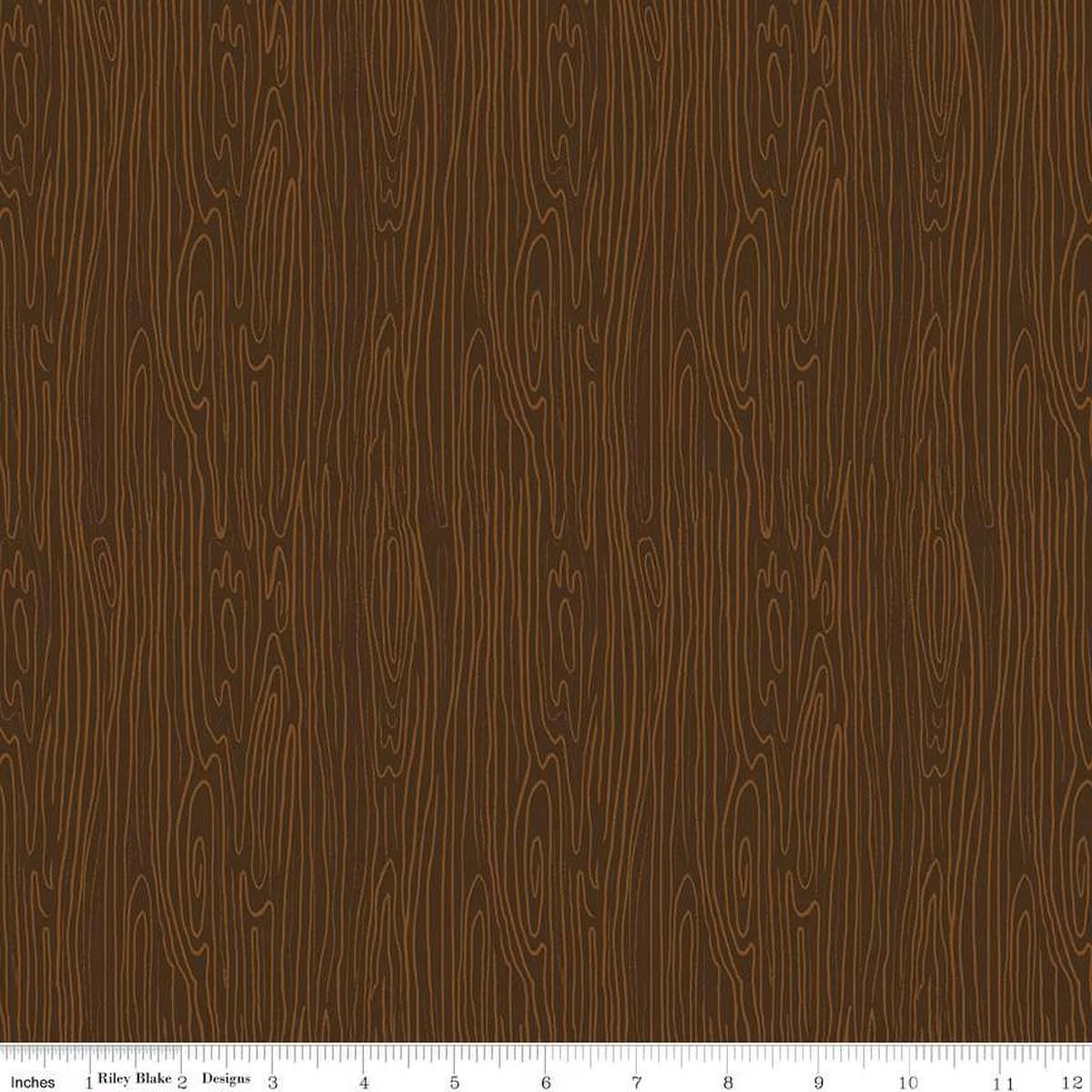 Pine Grove Woodgrain Brown - C15937-BROWN - Riley Blake Designs - Outdoor Fabric - Cotton Fabric by the yard