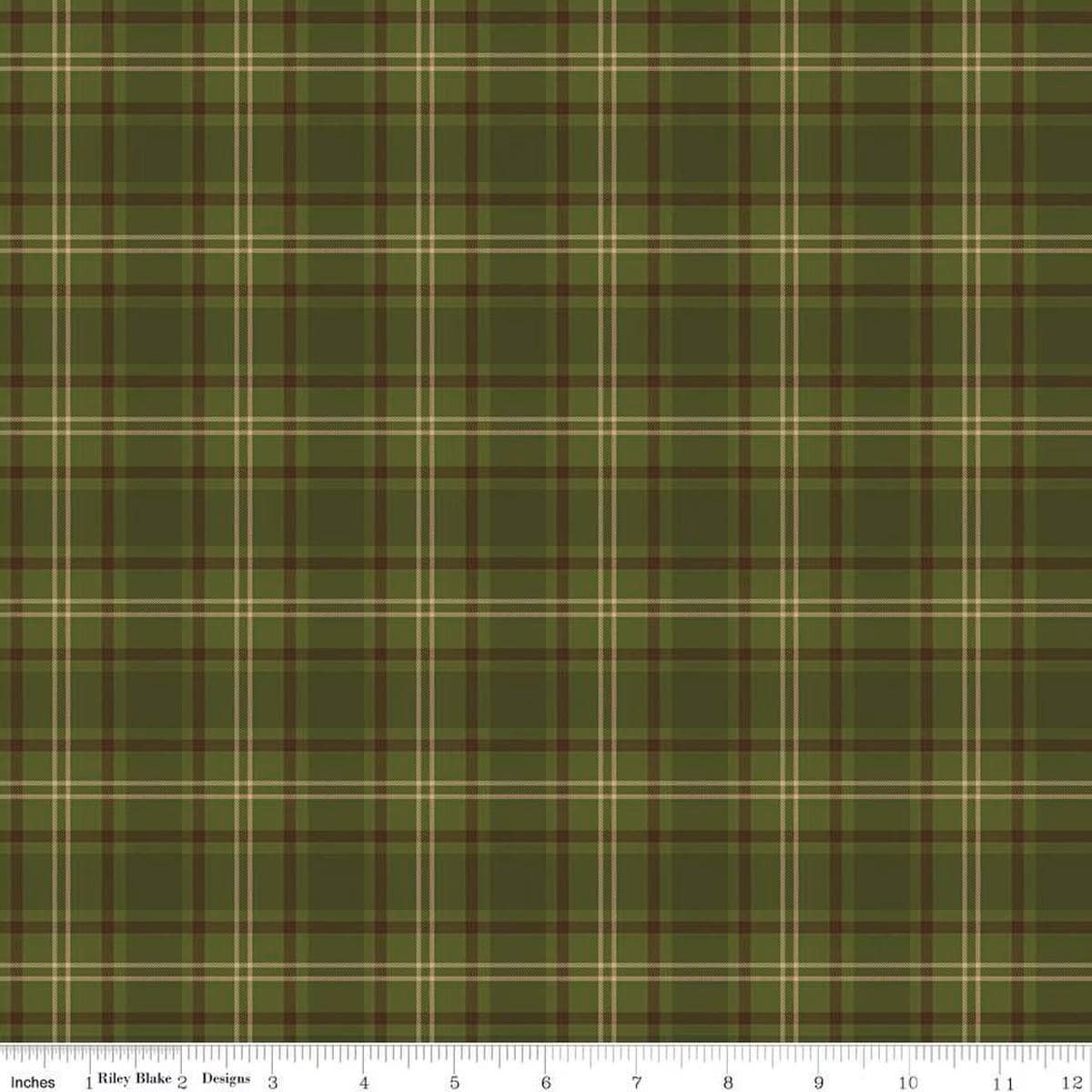 Pine Grove Plaid Green - C15935-GREEN - Riley Blake Designs - Outdoor Fabric - Cotton Fabric by the yard