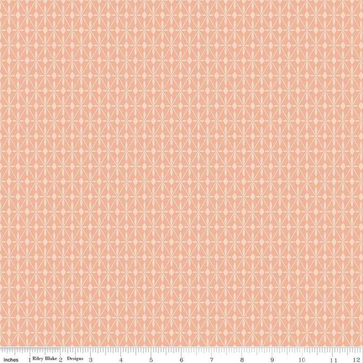 Curated Blooms Mosaic Diamonds Blush - C15344-BLUSH - Riley Blake Designs - Cotton Fabric by the yard