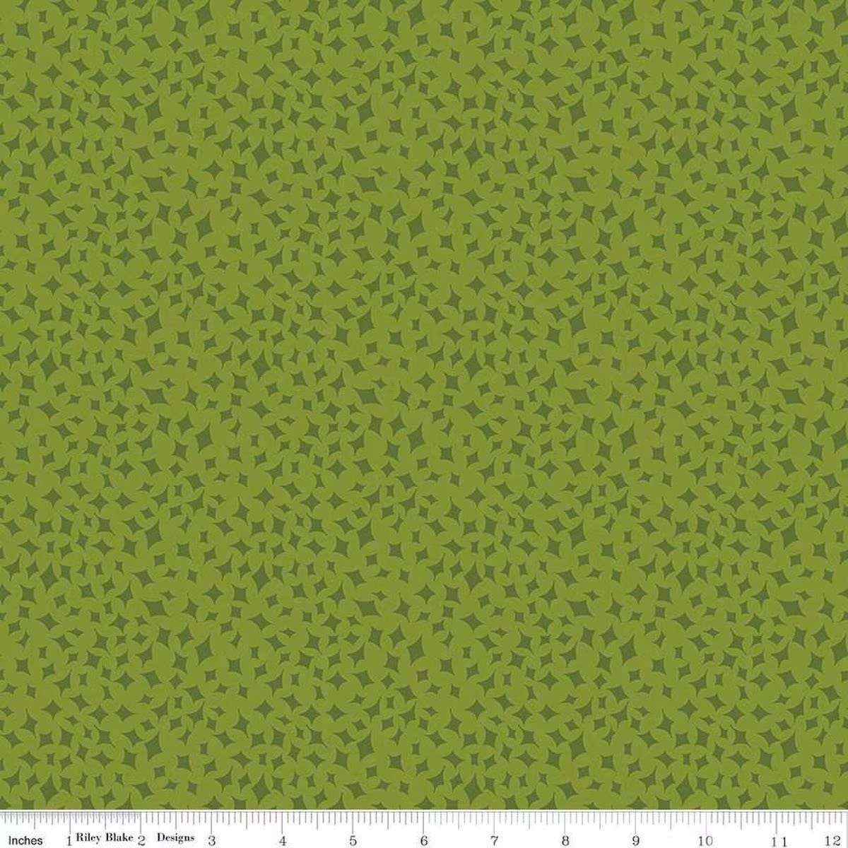 Curated Blooms On Point Green - C15345-GREEN - Riley Blake Designs - Cotton Fabric by the yard