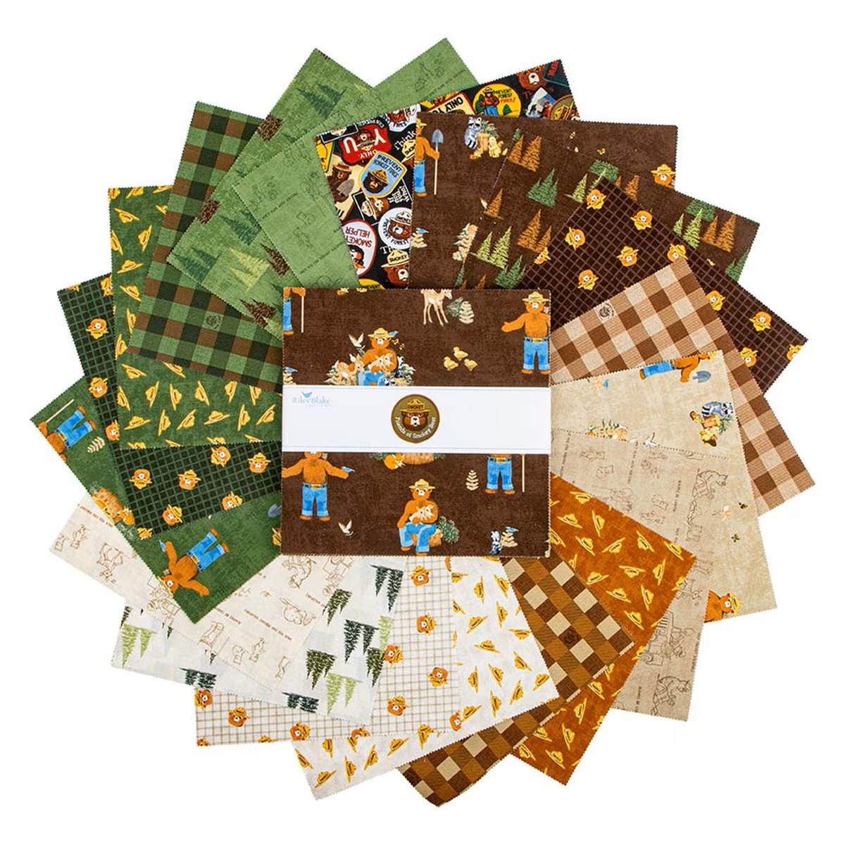 Friends of Smokey Bear Layer Cake 10" Stacker Bundle - Riley Blake Designs - 42 piece Precut Pre cut - Quilting Cotton Fabric - 10-16500-42