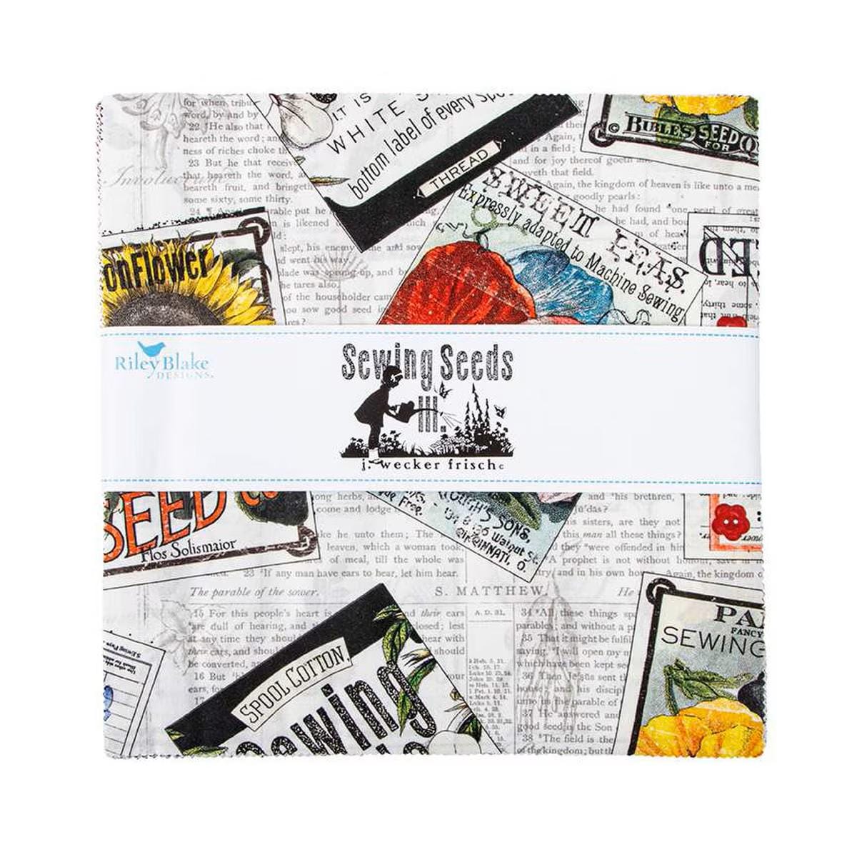 Sewing Seeds III Layer Cake 10" Stacker Bundle - Riley Blake Designs - 42 piece Precut Pre cut - Quilting Cotton Fabric - 10-15680-42