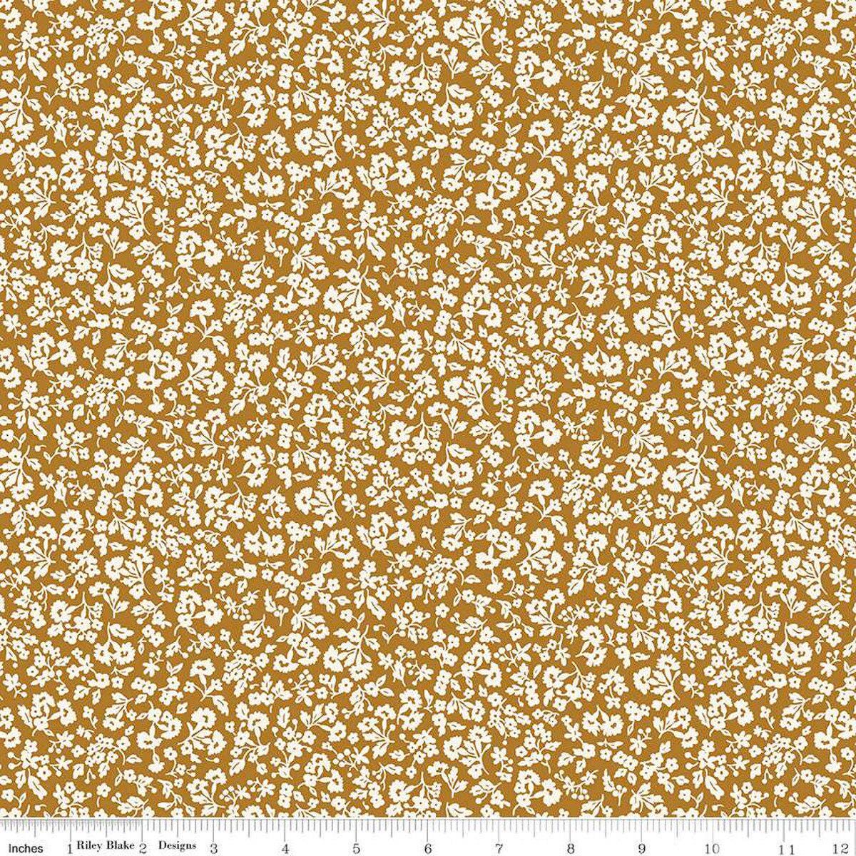 Liberty Fabrics -Denim Florals Dainty Meadow A - Quilting Cotton - 01667401A - Liberty of London by the Yard - Riley Blake