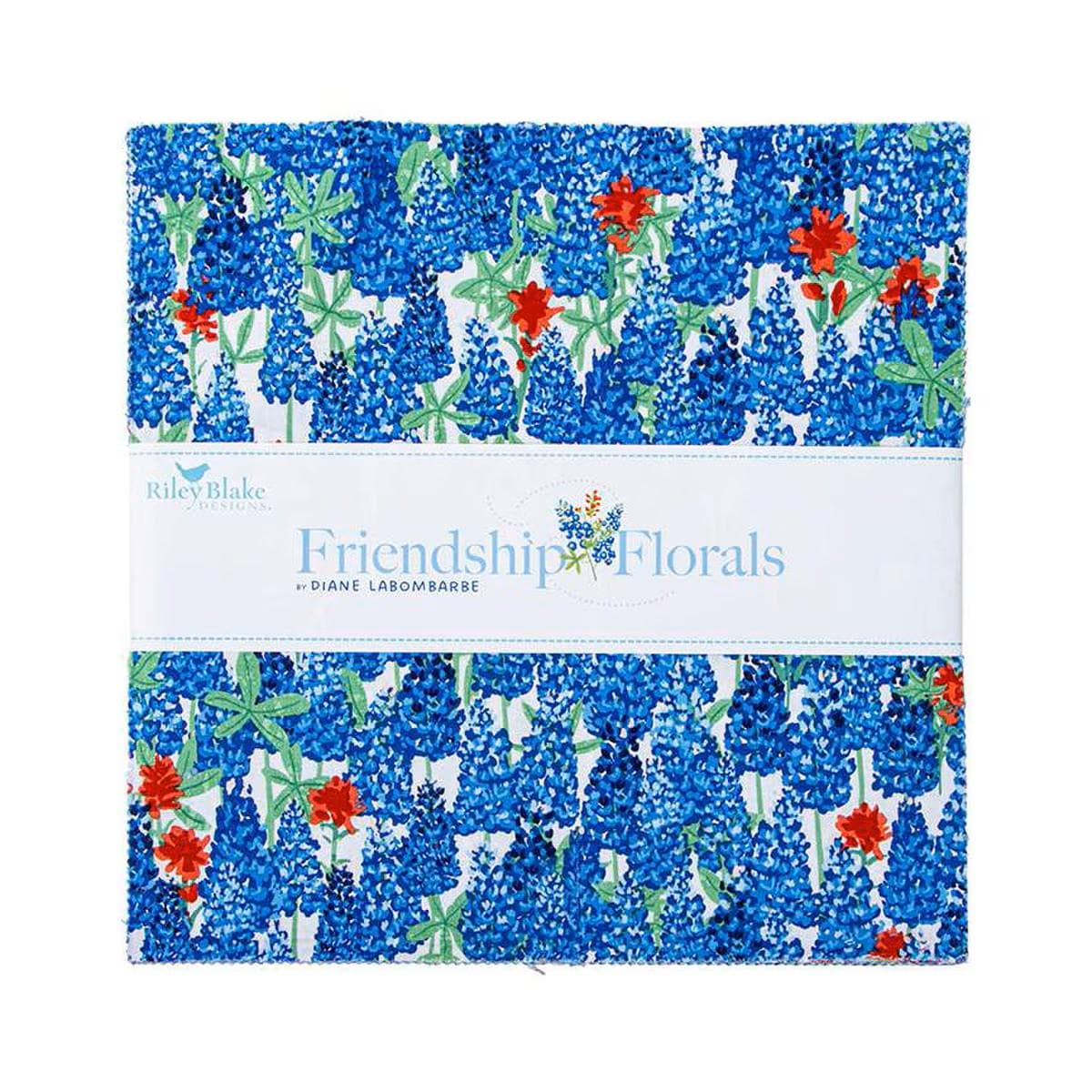 Friendship Florals Layer Cake 10" Stacker Bundle - Riley Blake Designs - 42 piece Precut - 10-15840-42