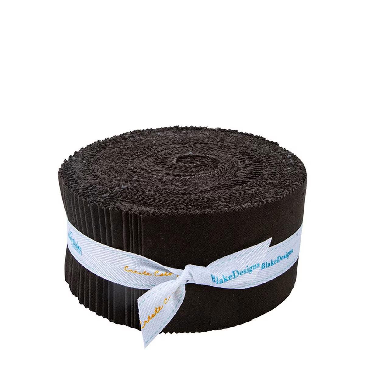 Confetti Cottons - Licorice Rolie Polie - Jelly Roll - (40) 2.5" x 42" Strips - Riley Blake Designs - Solid Color - RP-120-LICORICE-40