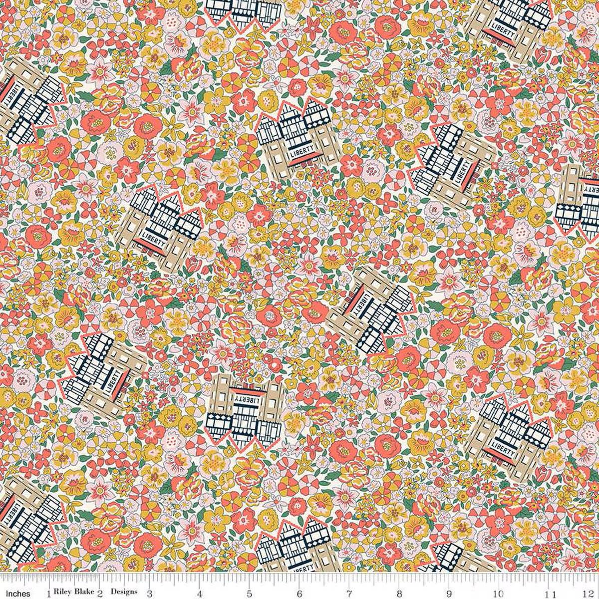 Liberty Fabrics - Flower Shop Lasenby Bloom C - Quilting Cotton - 01667414C - Liberty of London by the Yard - Riley Blake