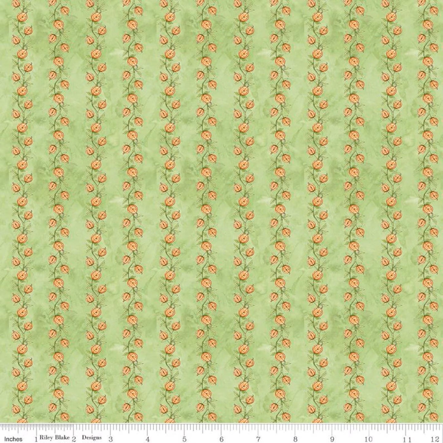 Ghoul Friends Green Pumpkin Vine - C16053-Green - Riley Blake Designs - Halloween Fabric - Cotton Fabric by the yard