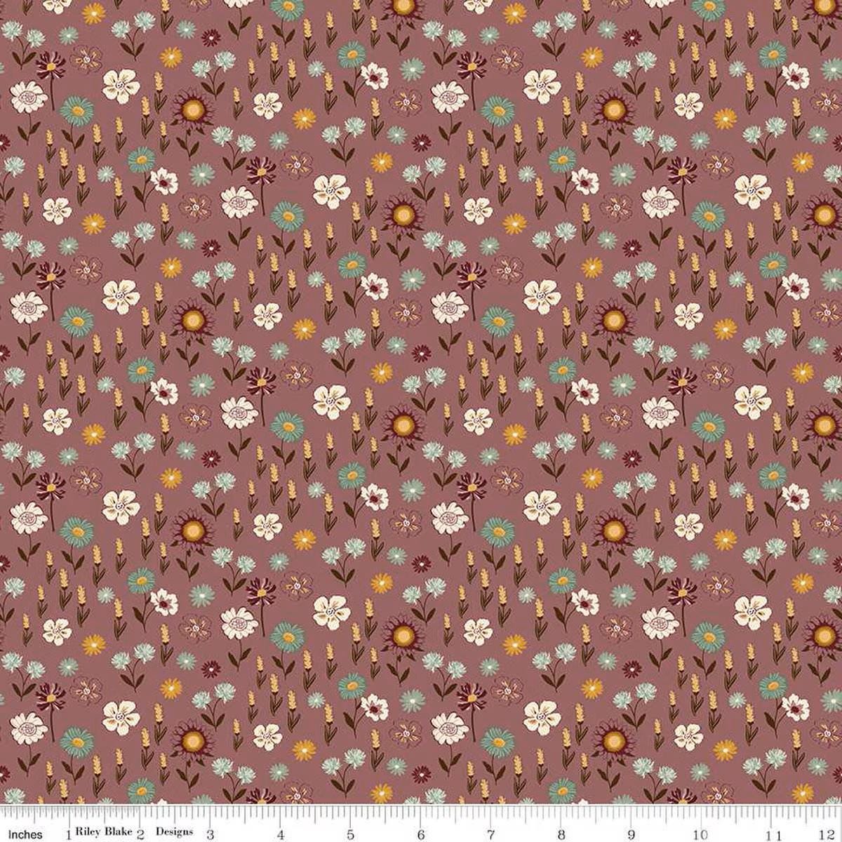The Awe of Autumn Floral Purple - C16194-PURPLE - Riley Blake Designs - Fall Fabric - Cotton Fabric by the yard