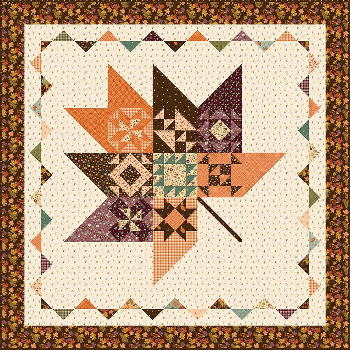 Sandy Gervais Pressed Leaves Quilt Pattern - Riley Blake Designs - The Awe of Autumn Collection - P157-PRESSEDLEAVES