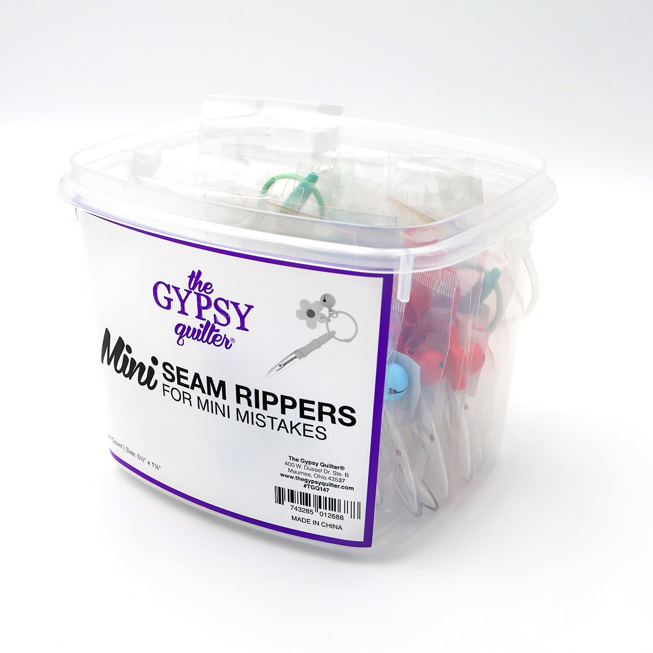 Mini Seam Ripper Floral Keychain Assortment Gypsy Quilter Sewing Notions (Each) - Ray of Sonshine Design