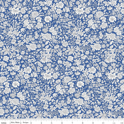 Liberty Emily Belle Collection Cobalt Fabric by the Yard or Fat Quarter - Riley Blake Designs