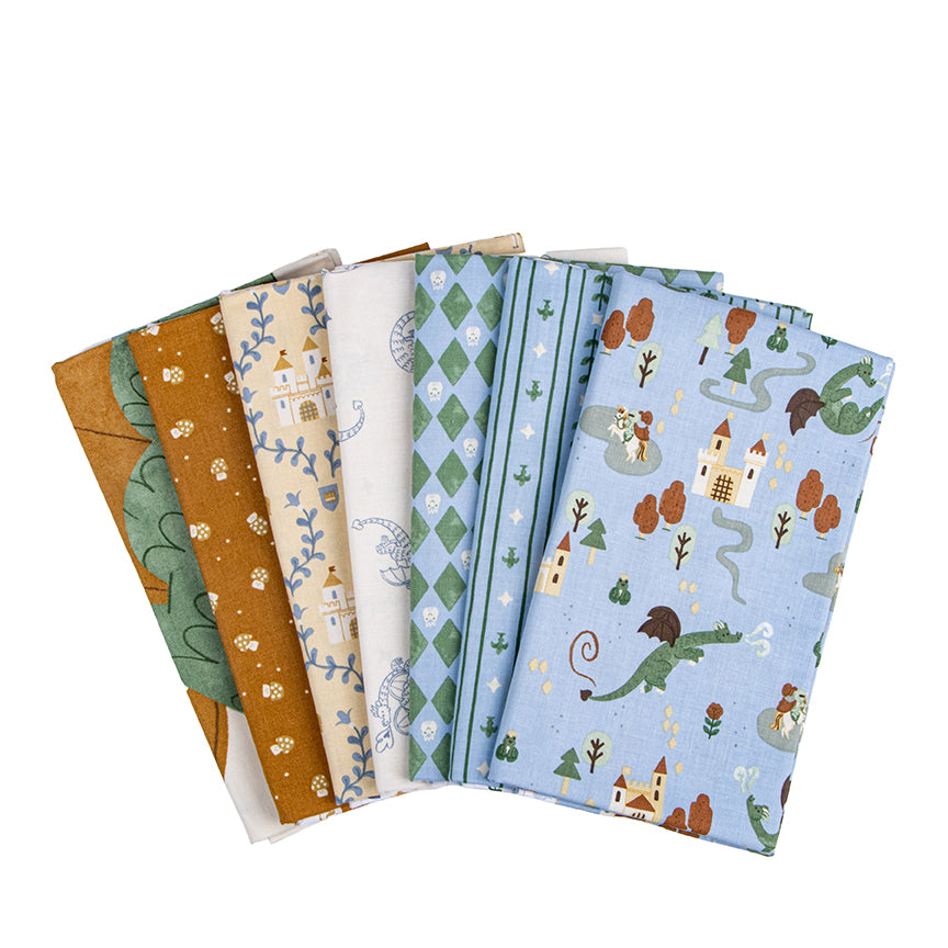 Faraway Kingdom 1-Yard Bundle Sky, 7 Pieces | Riley Blake Designs