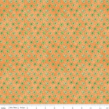 Ghoul Friends Stars Orange Halloween Teresa Kogut Riley Blake Fabric by the Yard