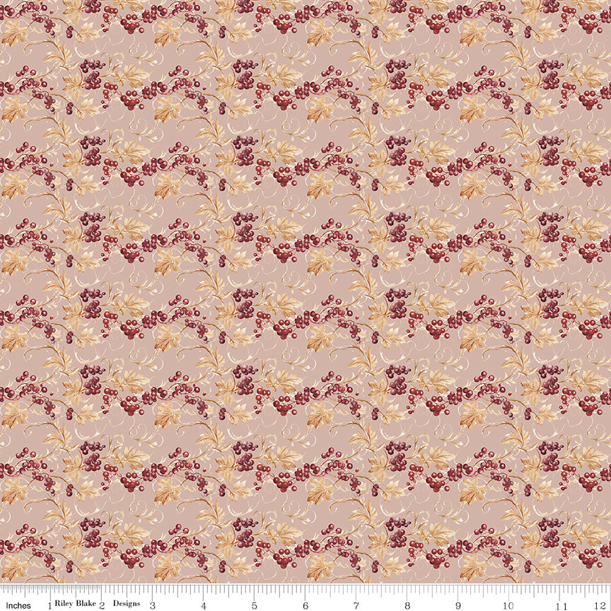 Evening on the Prairie Prairie Berries Blush Fabric by the Yard or Fat Quarter - Riley Blake Designs