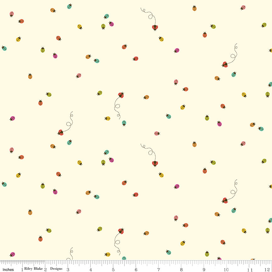 Hush Hush 5 Little Ladies Fabric by the Yard or Fat Quarter - Riley Blake Designs