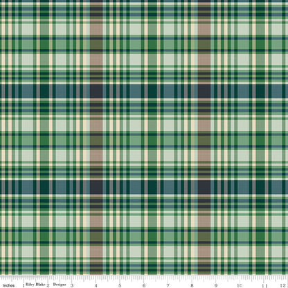 Plaid-Venture Club Fisher Green Riley Blake Designs Fabric by the Yard