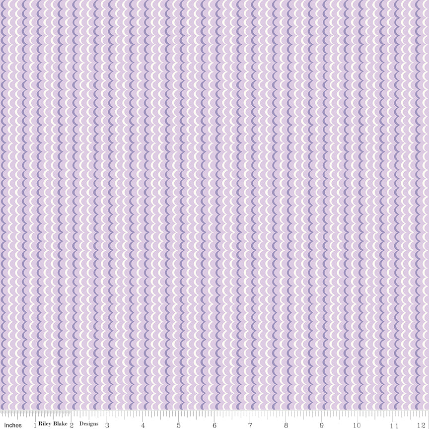 Awakening Scallops Lavender Riley Blake Designs Fabric by the Yard