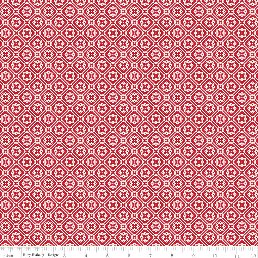 Farmer's Daughter Doily Jazzberry Riley Blake Fabric by the Yard