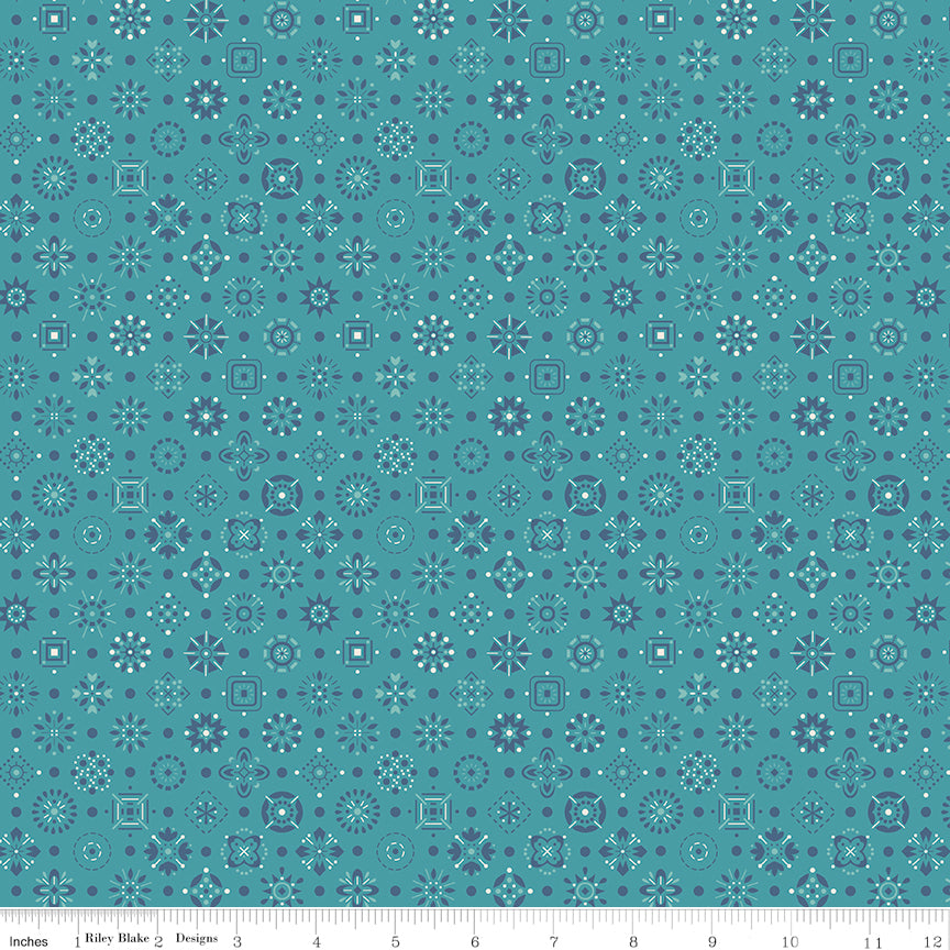 Farmer's Daughter Raindrop Fabric by the Yard or Fat Quarter | by Lori Holt for Riley Blake