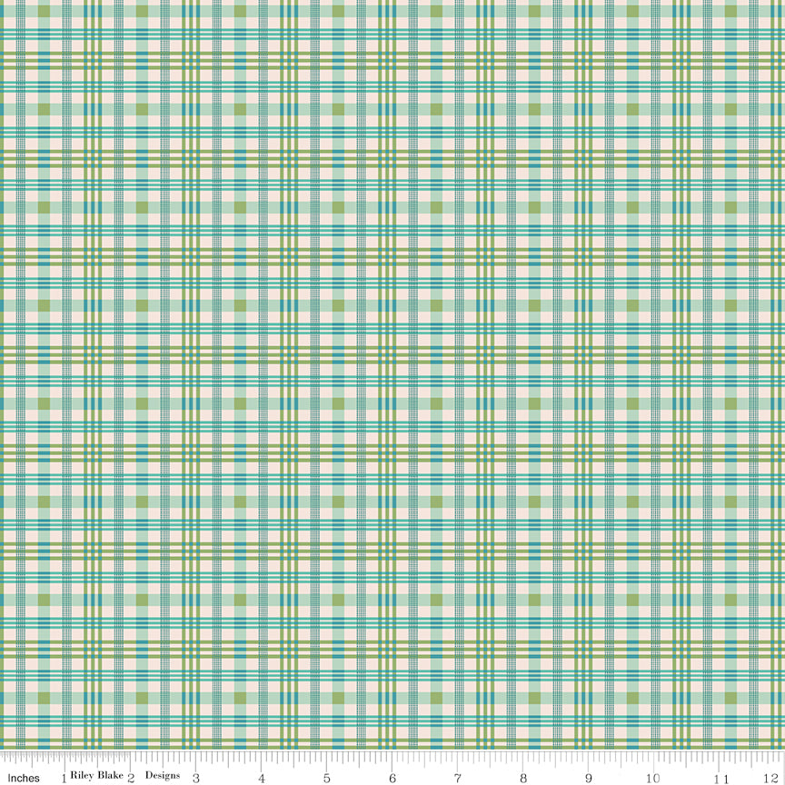 Farmer's Daughter Plaid Sea Glass Riley Blake Designs Fabric by the Yard