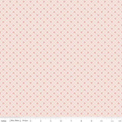 Farmer's Daughter Cherries Background Coral Riley Blake Designs Fabric by the Yard