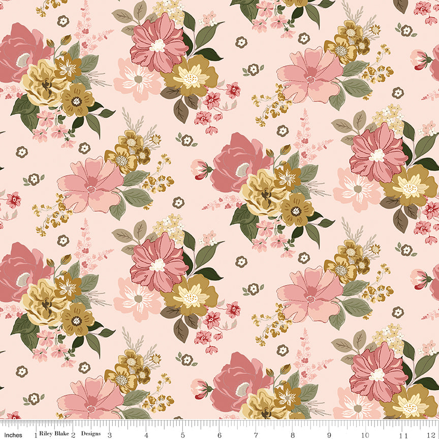 Renew Main Pink Fabric by the Yard or Fat Quarter - Sandy Gervais for Riley Blake Designs