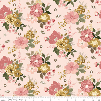 Renew Main Pink Fabric by the Yard or Fat Quarter - Sandy Gervais for Riley Blake Designs