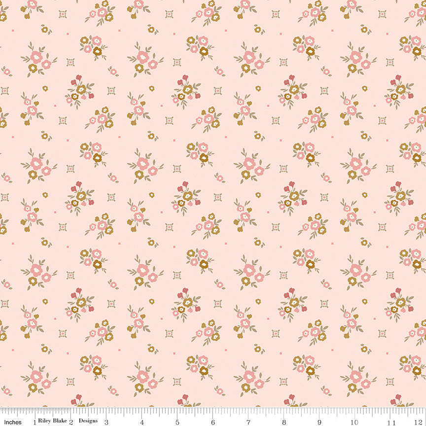 Renew Floral Pink Fabric by the Yard or Fat Quarter - Sandy Gervais for Riley Blake Designs