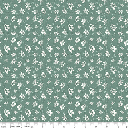 Renew Leaves Aqua Fabric by the Yard or Fat Quarter - Sandy Gervais for Riley Blake Designs