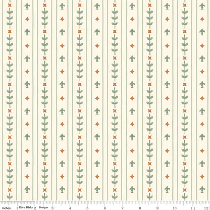 Faraway Kingdom Royal Stripe Sand Riley Blake Fabric by the Yard
