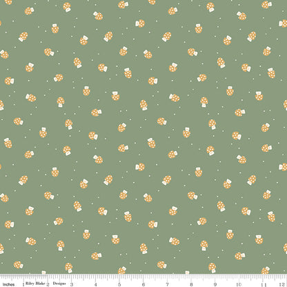 Faraway Kingdom Mushroom Cheer Forest Fabric by the Yard or Fat Quarter | Riley Blake Designs