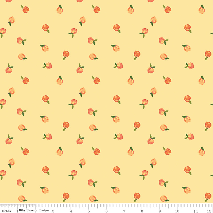 Southern Charm Peaches Yellow Riley Blake Fabric by the Yard