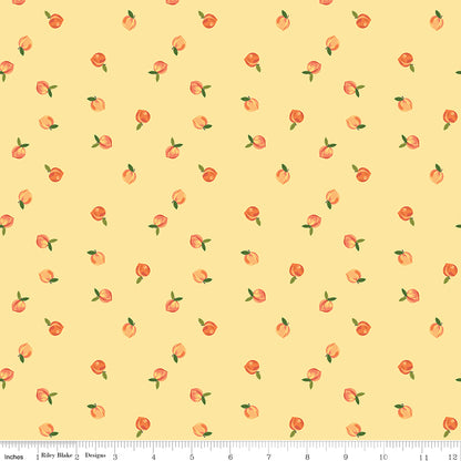 Southern Charm Peaches Yellow Riley Blake Fabric by the Yard