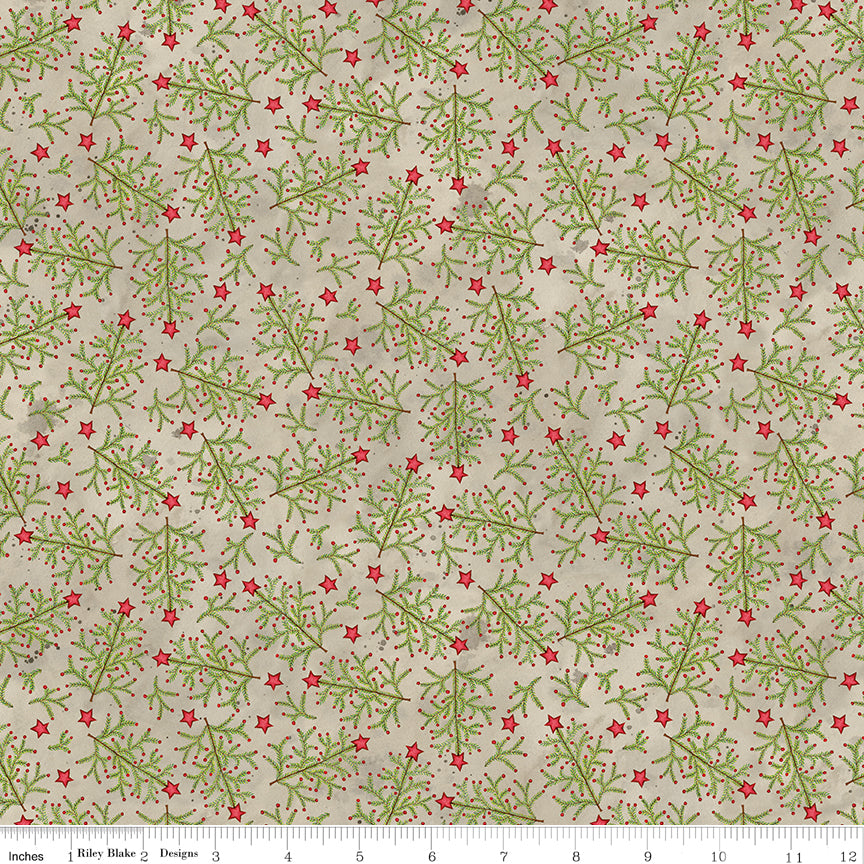 Northern Christmas Whimsical Trees Neutral Christmas Teresa Kogut Riley Blake Fabric by the Yard