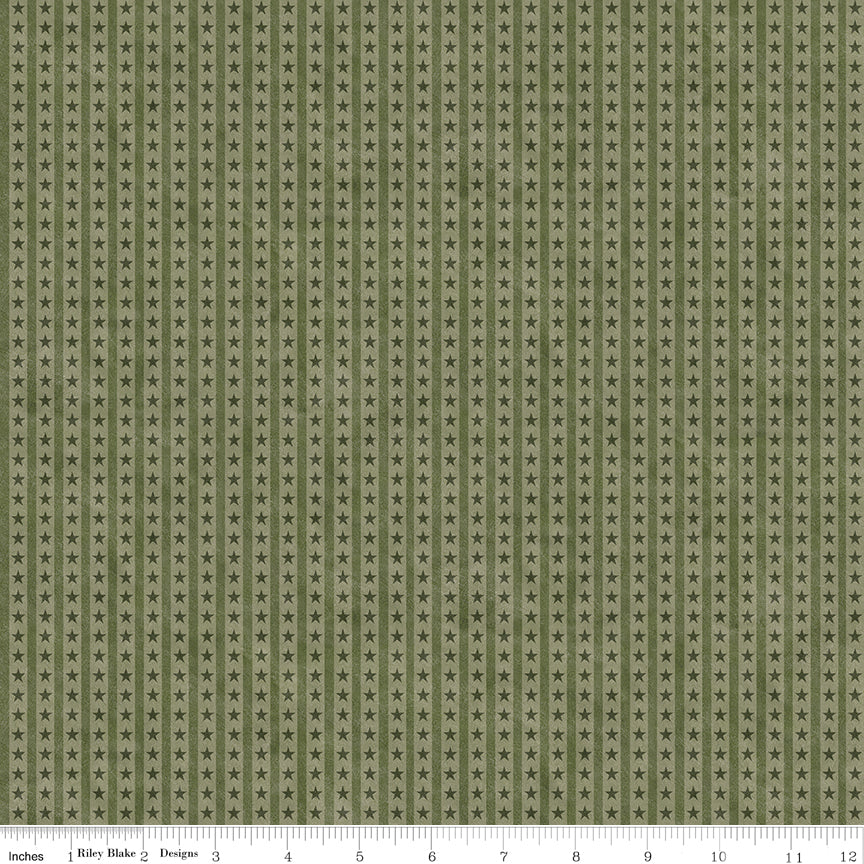 Northern Christmas Star Stripes Green Christmas Teresa Kogut Riley Blake Fabric by the Yard