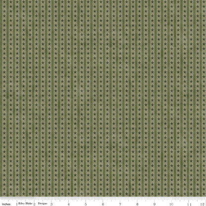 Northern Christmas Star Stripes Green Christmas Teresa Kogut Riley Blake Fabric by the Yard