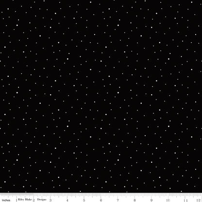 Dapple Dot Black Riley Blake Designs Fabric by the Yard