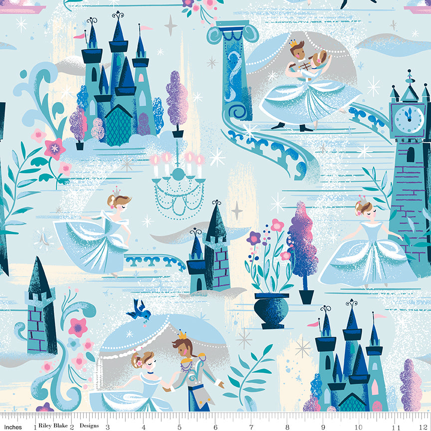 Wishes The Ball Powder Sparkle Jill Howarth Fabric by the Yard