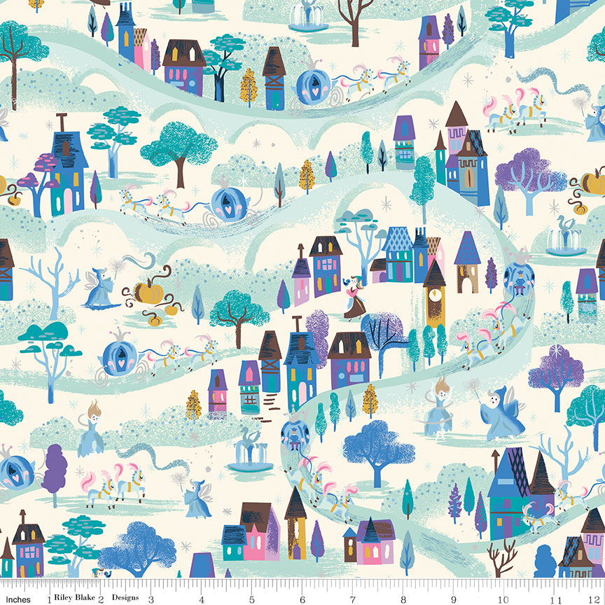 Wishes Moonlight Vintage White Sparkle Jill Howarth Fabric by the Yard