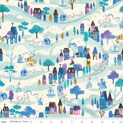 Wishes Moonlight Vintage White Sparkle Jill Howarth Fabric by the Yard