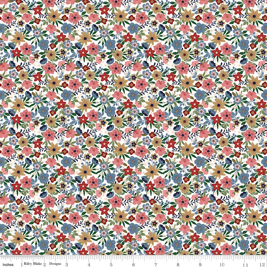 A Spoonful of Sugar Park Garden Cloud Riley Blake Designs Quilting Cotton Fabric by the Yard - Ray of Sonshine Design