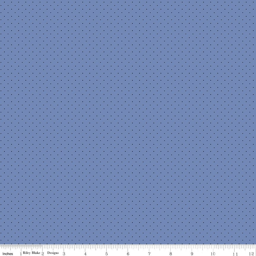 American Jane Pindots Blue Riley Blake Quilting Fabric by the Yard - Ray of Sonshine Design